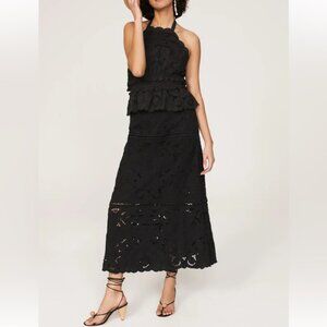 Sea New York Blaire Eyelet Skirt Black